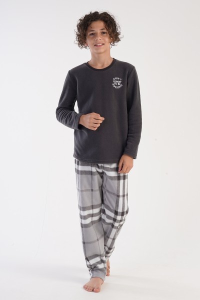Vienetta Kids Εφηβική χειμερινή fleece πυτζάμα για αγόρια (09-16ετών)-303039