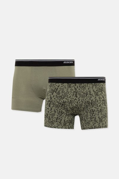 Minerva Men Gear αντρικά μποξεράκια ''Digi Camo'' με εξωτερικό λάστιχο (Συσκ. 2 τεμαχίων)-29471-340