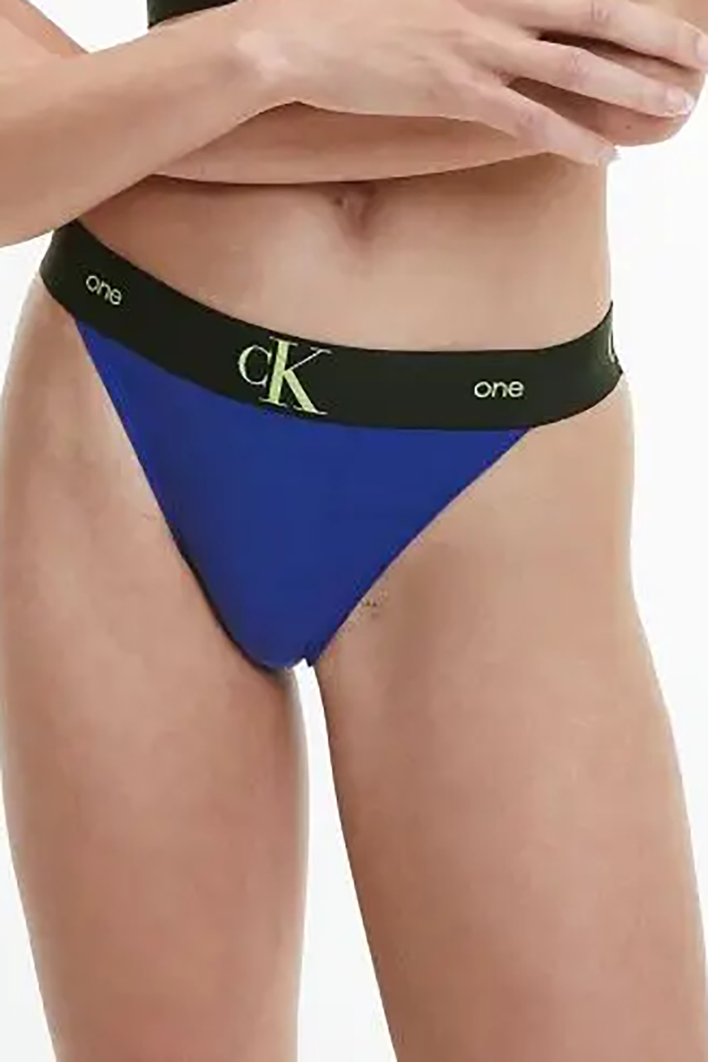 Calvin Klein γυναικείο εσώρουχο CK One με εξωτερικό λάστιχο high leg tanga-QF6966E-CMB