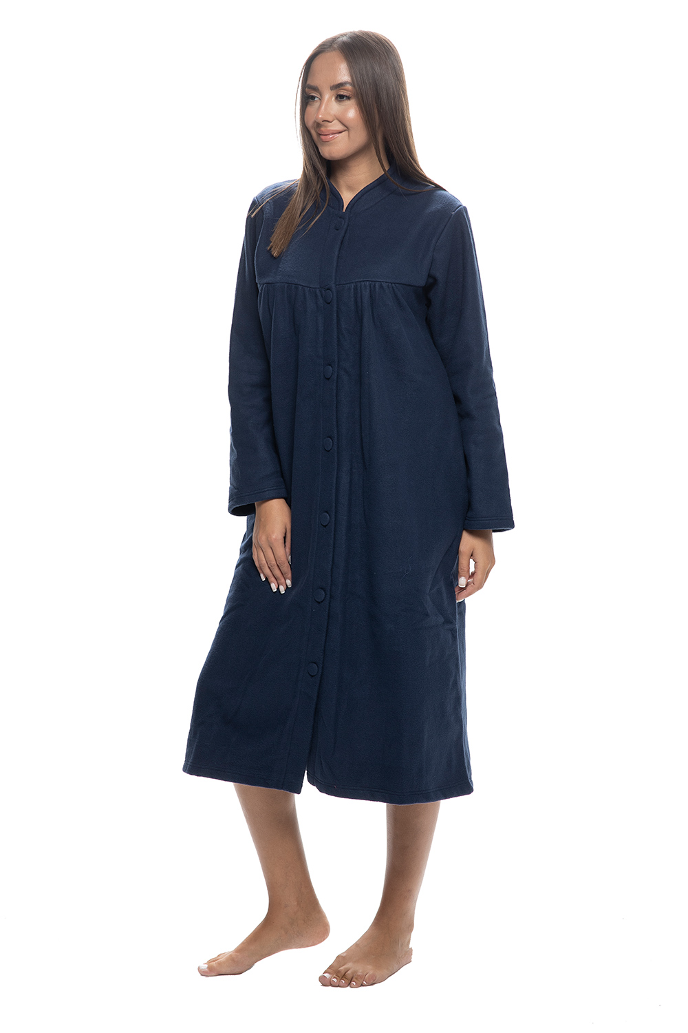 Koyote Γυναικεία χειμερινή μακρυά ρόμπα fleece κουμπωτή-ΚΓ5308b