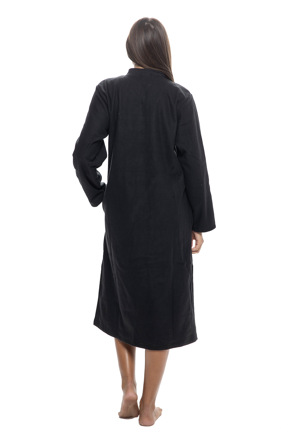 Koyote Koyote Γυναικεία χειμερινή μακρυά ρόμπα fleece κουμπωτή-ΚΓ5308a - 3