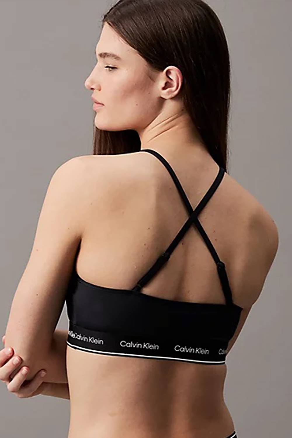 Calvin Klein Γυναικείο μαγιό μπουστάκι Halter Bralette-KW0KW02426-BEH