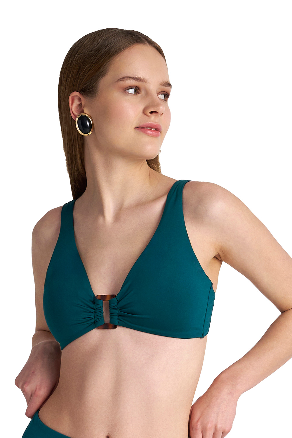 Blu4u γυναικείο μαγιό bikini top τρίγωνο δετό με τιράντες (D Cup)-24366092D