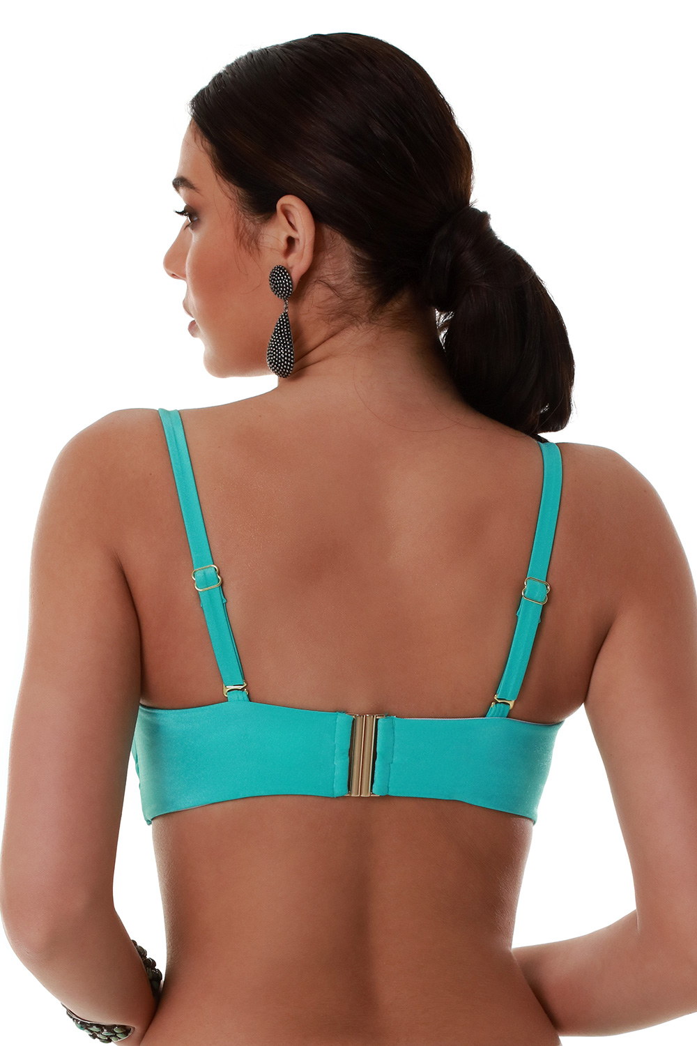 Bluepoint γυναικείο μαγιό bikini top strapless με μεταλλικό κούμπωμα ''Solids'' (D Cup) -25066093D