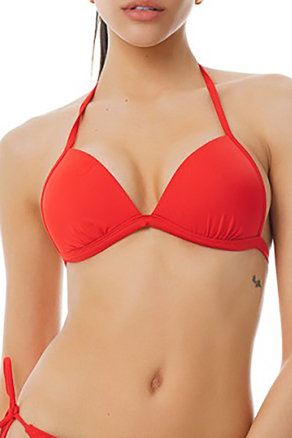 Bluepoint γυναικείο μαγιό bikini τρίγωνο top δετό με push up ενίσχυση ''Solids''-25066089
