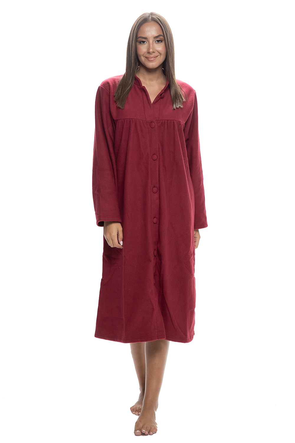 Koyote Γυναικεία χειμερινή μακρυά ρόμπα fleece κουμπωτή-ΚΓ5308c