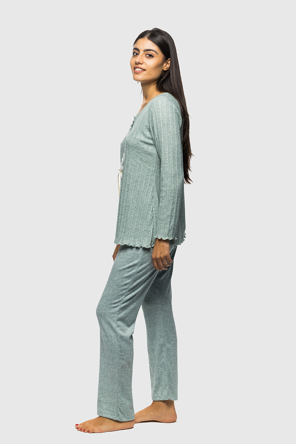 Koyote Γυναικεία χειμερινή πυτζάμα Cashmere με πατιλέτα Plus size (3XL-4XL)-ΚΓ5446-Ac