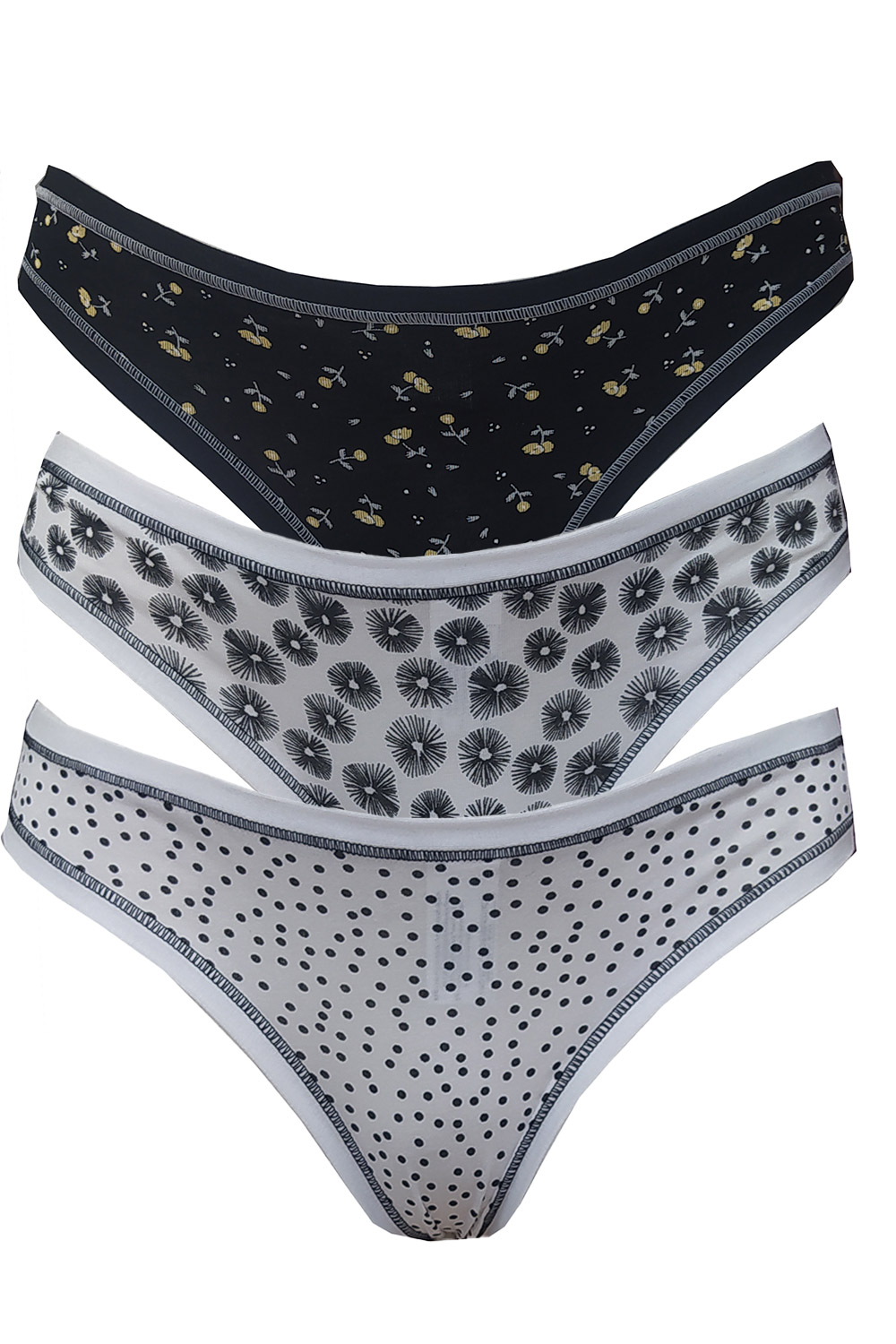 Cotonella γυναικεία εσώρουχα Brasiliano slip τριπλέτα (3τμχ)-GD139-E303-4D100