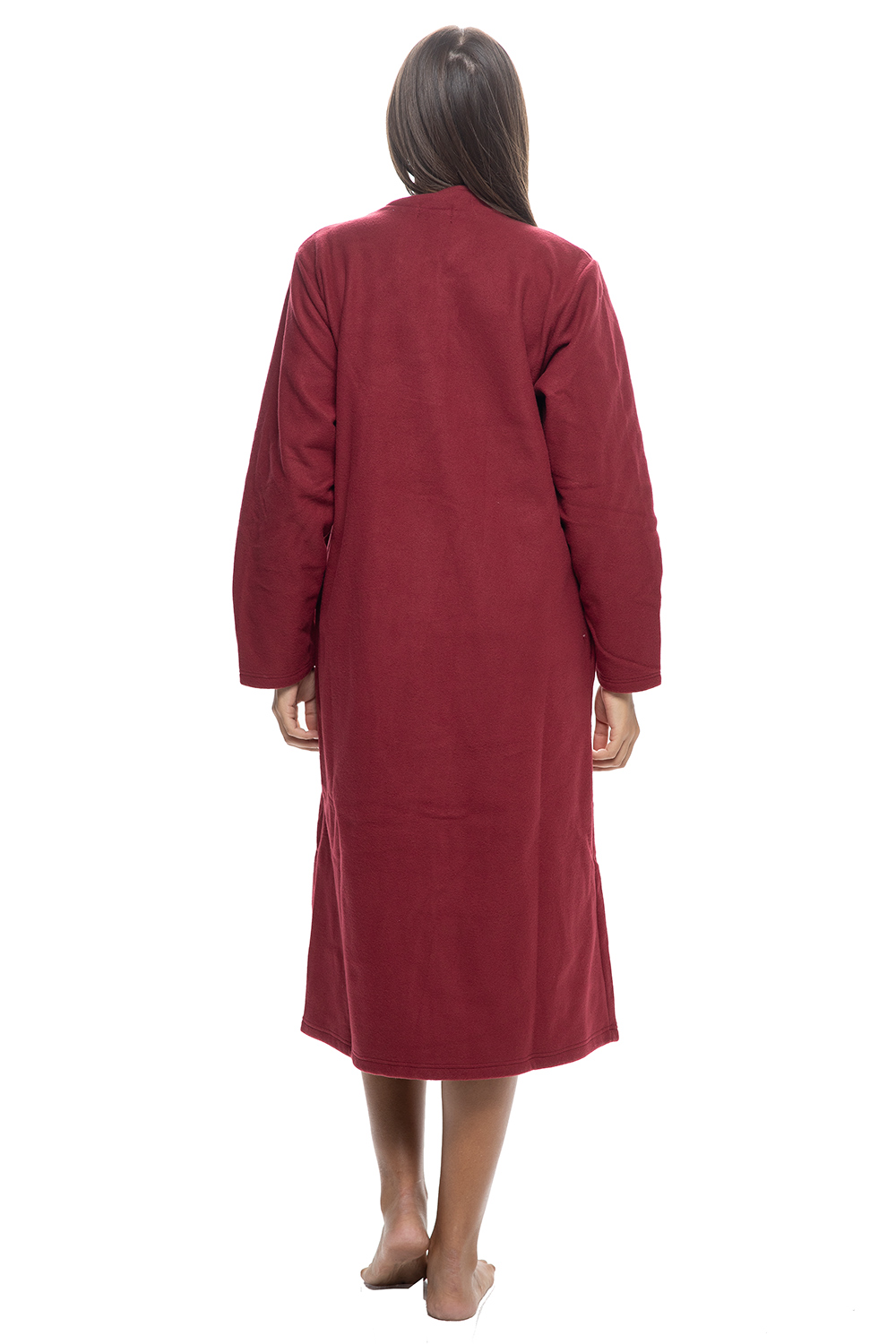 Koyote Koyote Γυναικεία χειμερινή μακρυά ρόμπα fleece κουμπωτή-ΚΓ5308c - 3