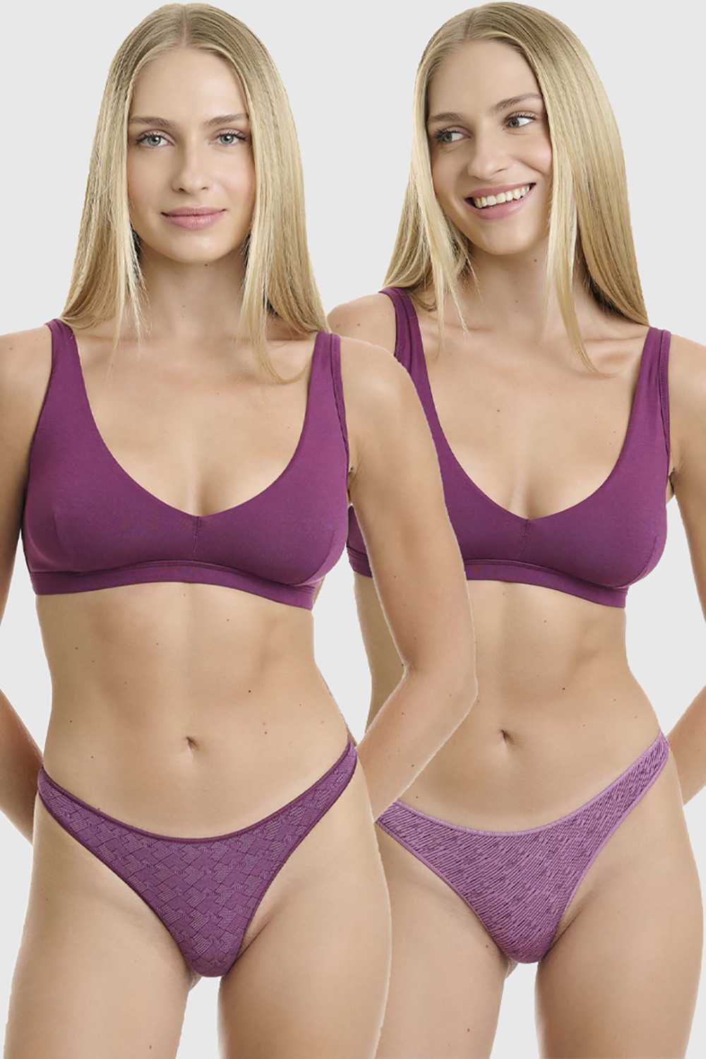 Walk Γυναικεία εσώρουχα string από ύφασμα bamboo (Συσκ. 2 τεμαχίων)-W2013-66