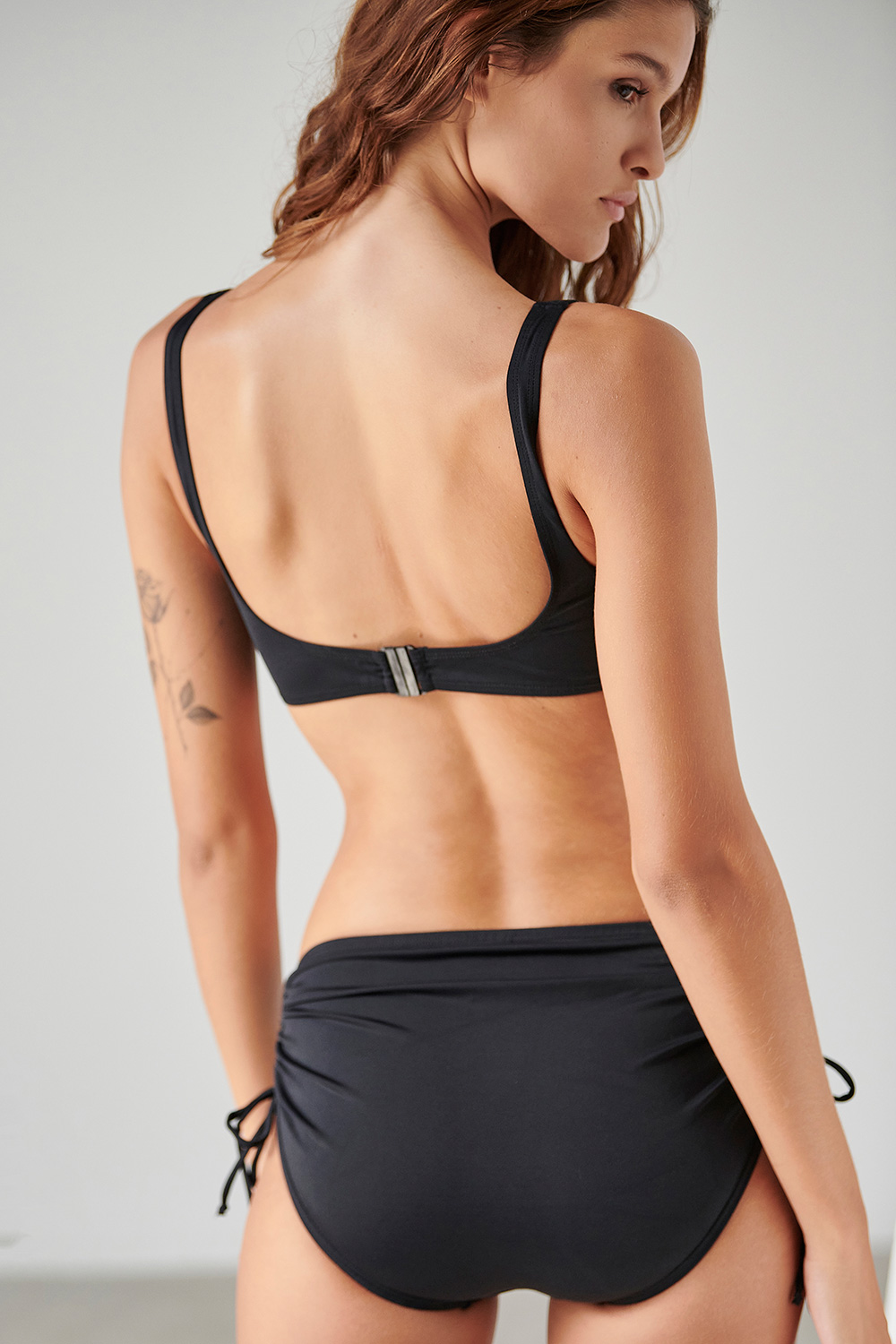 Blu4u γυναικείο μαγιό bikini σετ με σλιπ πλήρης κάλυψης και τοπ με κούμπωμα ''Classic Solids''-25357080